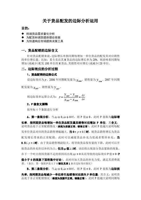 关于货品配发的边际分析和运用