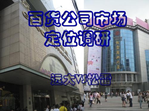 百货公司市场调研——远大松雷页PPT文档