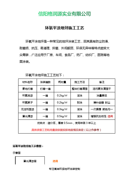 环氧平涂地坪施工工艺