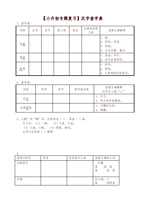 【通用版】2019年小升初语文专题复习试卷全套及答案(24套)