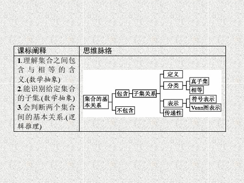 高中数学新人教A版必修第一册预备知识.集合的基本关系课件