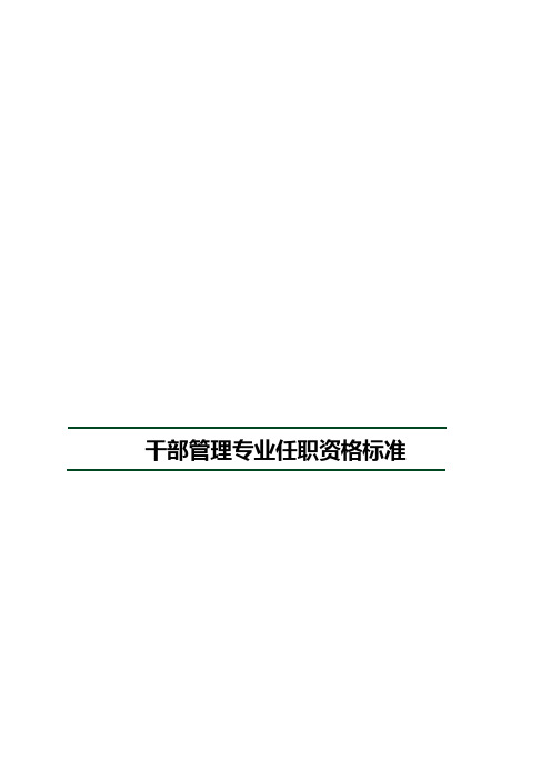 11-干部专业任职资格标准