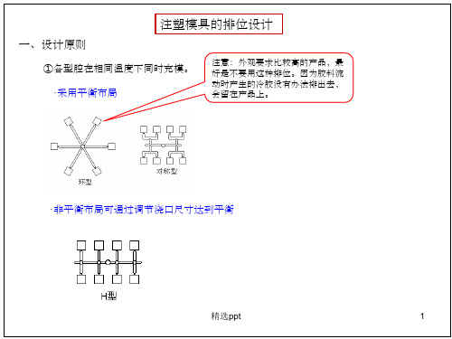 塑胶模具的排位