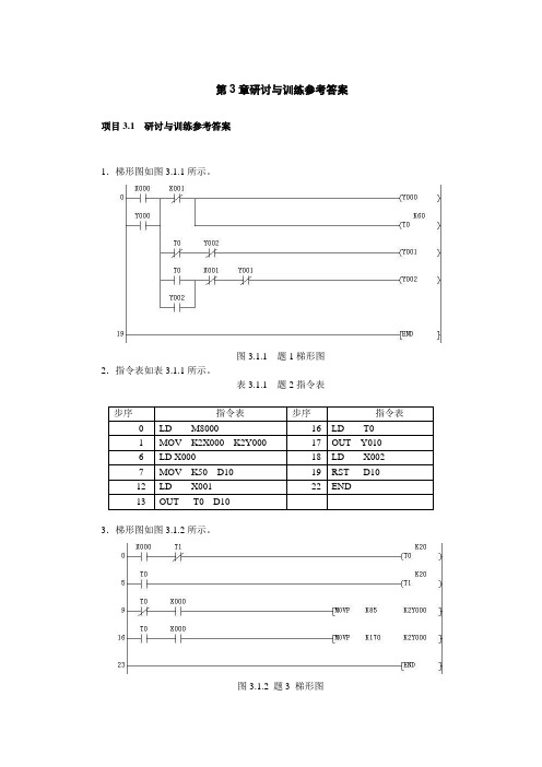 模块3研讨与训练参考答案