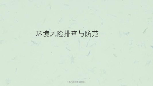 环境风险排查与防范(1)课件