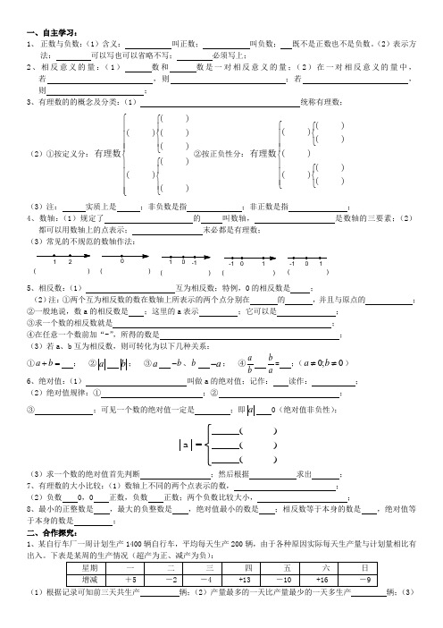 有理数”复习指南(正负数数轴相反数绝对值)