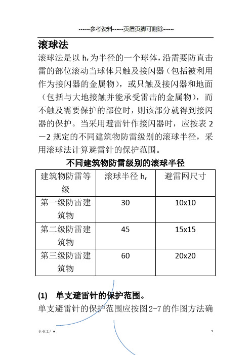 防雷接地滚球法(精制甲类)