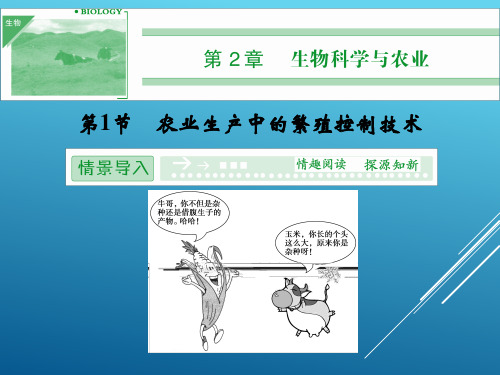 人教版2017年高中生物农业生产中的繁殖控制技术选修2课件