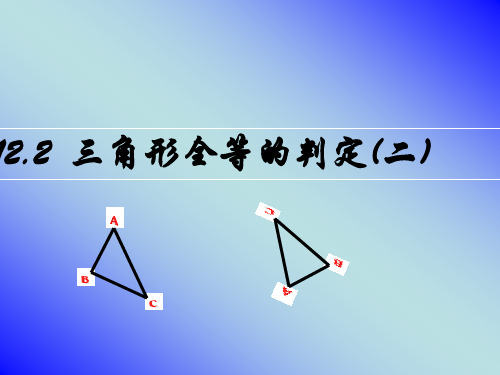 人教版八年级数学上册课件：1三角形全等的判定(二)