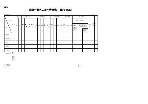 6企业一般员工基本情况表