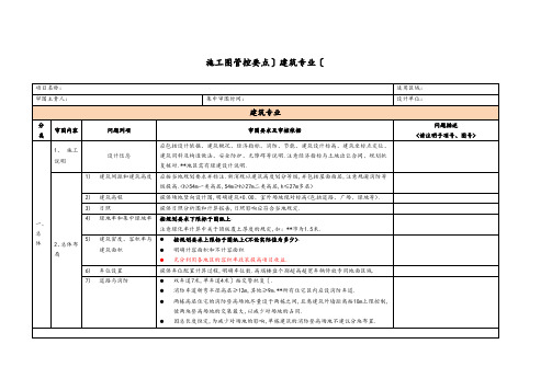 表5建筑设计管控要点