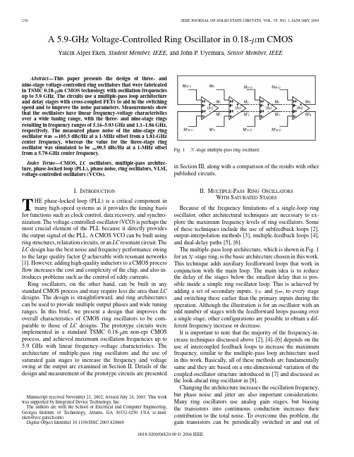 A 5.9-GHz Voltage-Controlled Ring Oscillator in 0.18-m CMOS