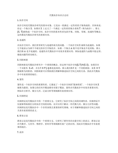 代数拓扑知识点总结