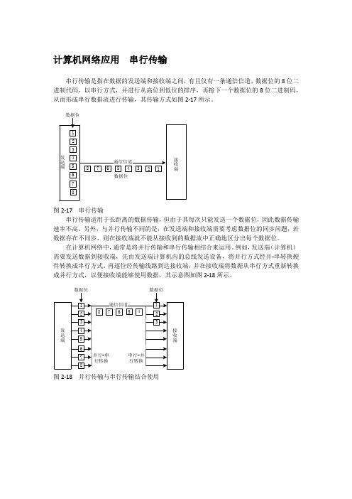 计算机网络应用  串行传输