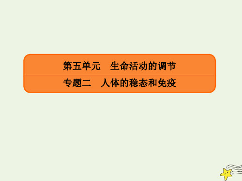 2020年高考生物二轮复习第五单元生命活动的调节专题二人体的稳态和免疫课件