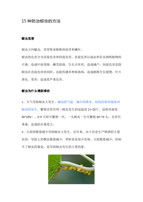 防治蚜虫的15种方法