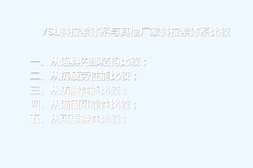 VSL钢绞线斜拉索体系的对比