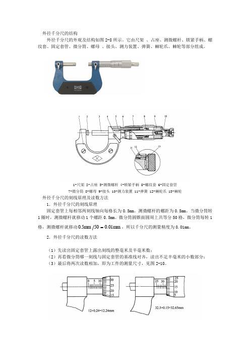 外径千分尺的结构