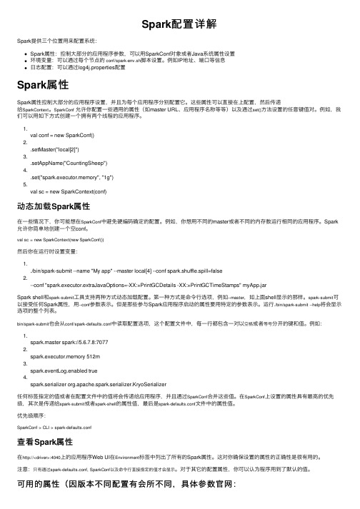 Spark配置详解