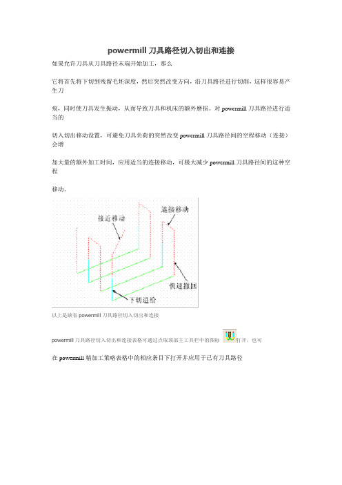 powermill刀具路径切入切出和连接