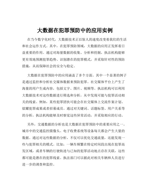 大数据在犯罪预防中的应用实例