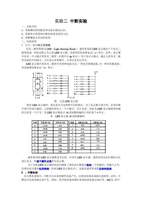 实验二中断实验