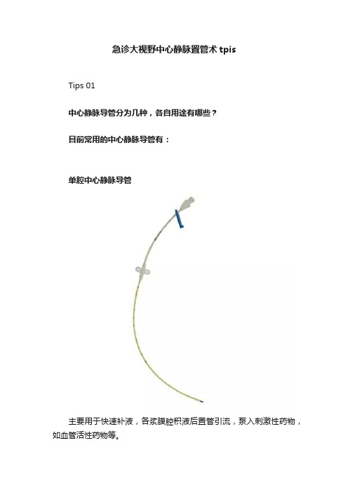 急诊大视野中心静脉置管术tpis