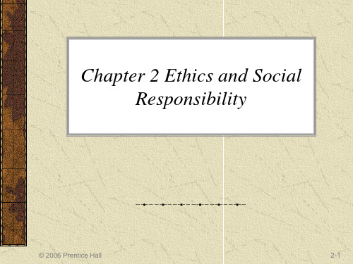 Ethics and Social Responsibility