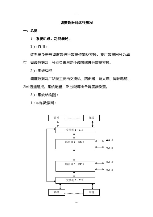 调度数据网运行规程