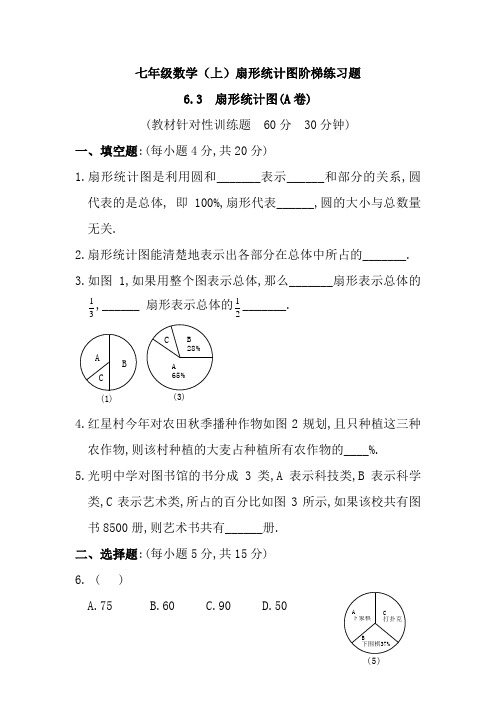 苏教版六年级数学下册扇形统计图习练带答案