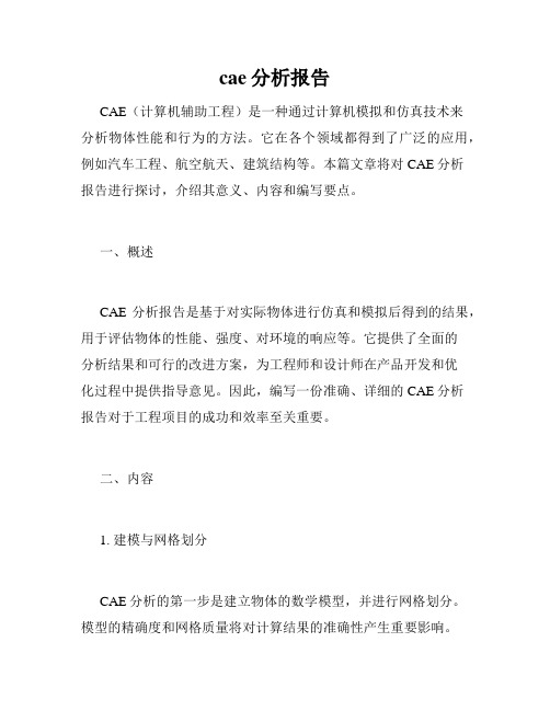 cae分析报告