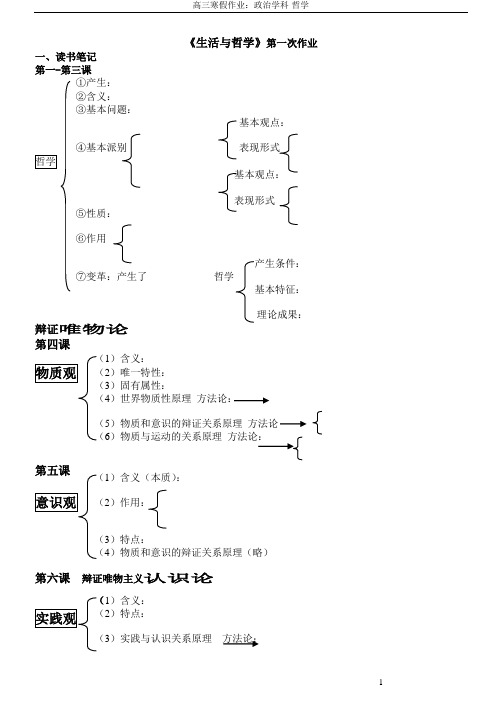 2019年生活与哲学寒假作业