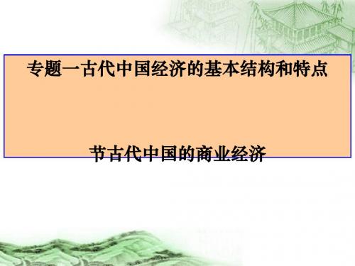 高中历史 古代中国的商业经济课件PPT16 〔人民版〕