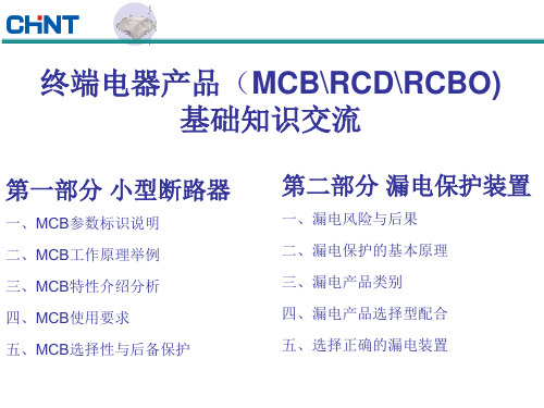 终端电器产品基础知识交流