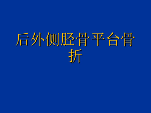 后外侧胫骨平台骨折ppt课件