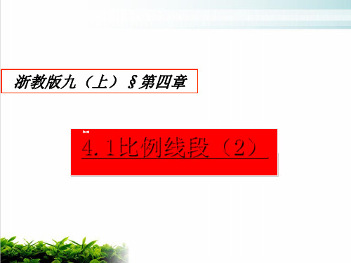 浙教版初中数学九年级上册相似三角形ppt课堂课件