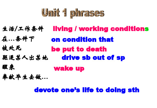 高二英语上册unit1-5短语归纳课件