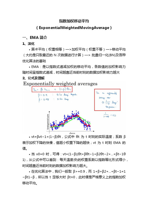 指数加权移动平均（ExponentialWeightedMovingAverage）