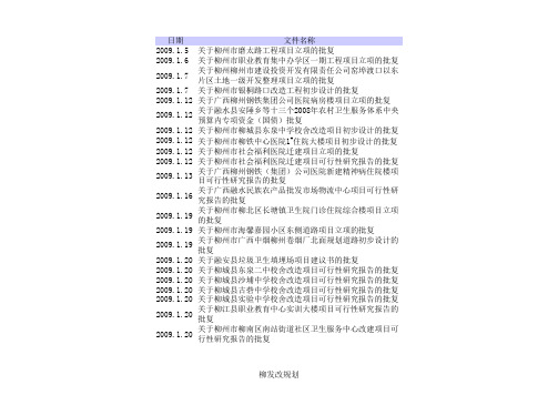 09年市发改委项目立项批复 - 中国柳州