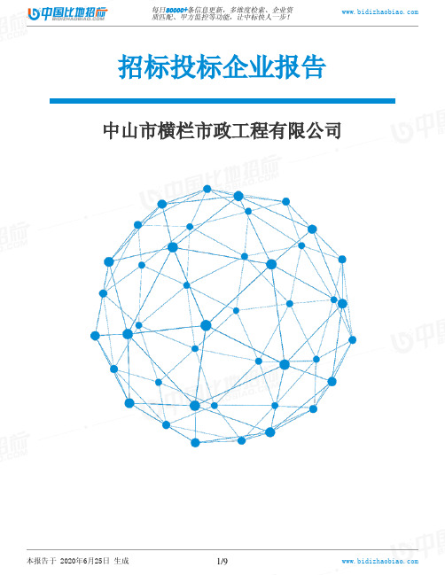 中山市横栏市政工程有限公司-招投标数据分析报告