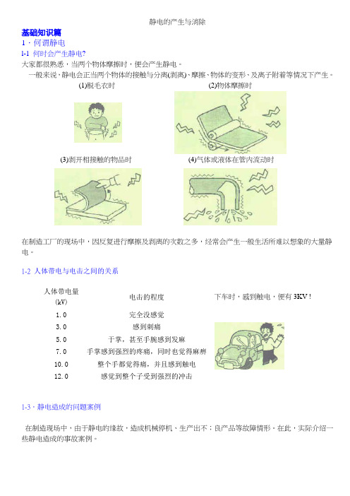 静电的产生与消除