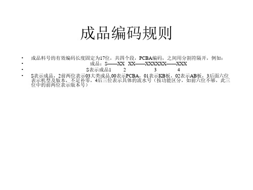 物料编码规则