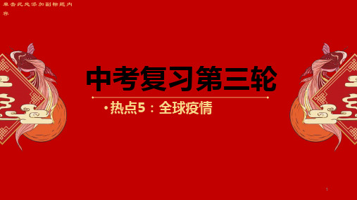 中考地理三轮热点复习优质课件热点05 全球疫情