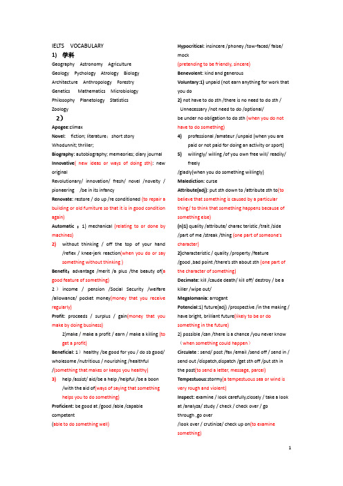 IELTS  VOCABULARY