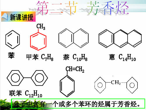 人教版选修五高中化学芳香烃PPT完整版