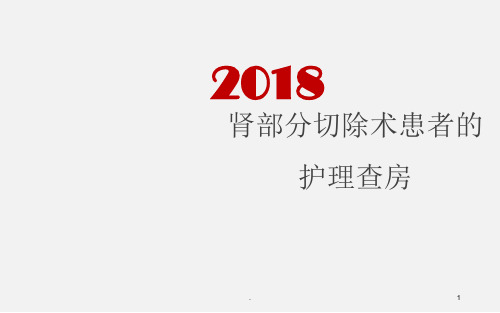 肾部分切除术患者的护理查房ppt课件