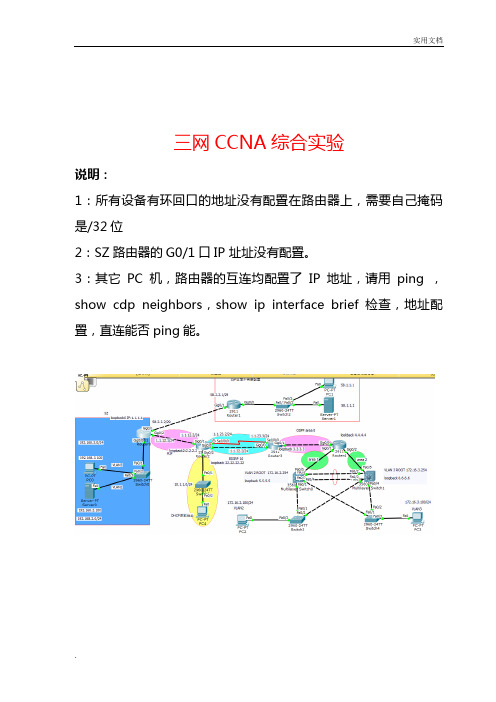 CCNA综合实验