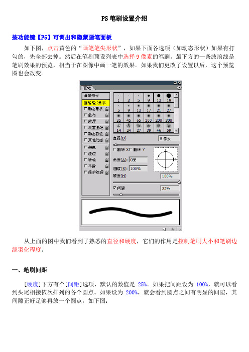 关于PS笔刷设置