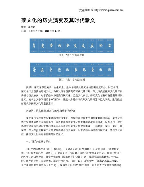 莱文化的历史演变及其时代意义
