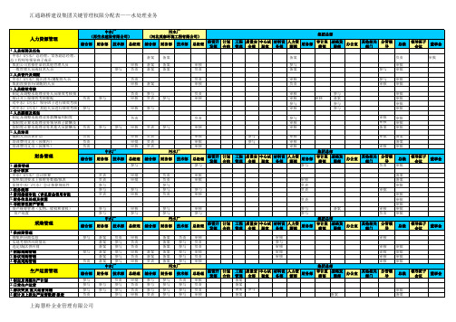 路桥建设集团关键管理权限划分表-水处理业务整理